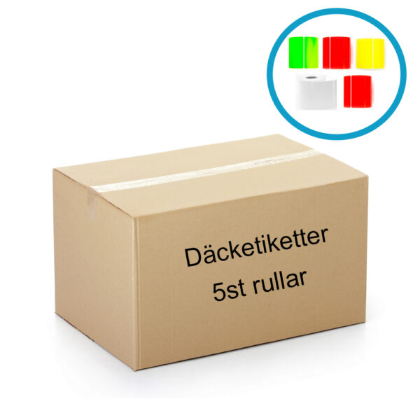 Däcketiketter storpack - 5st rullar